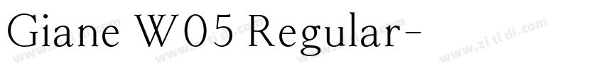 Giane W05 Regular字体转换